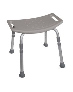 Shower Safety Bench W/O Back Tool-Free Assembly Grey Case/4